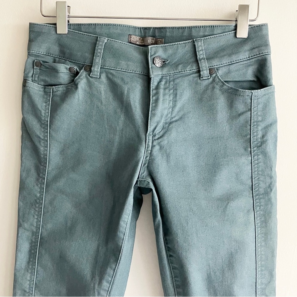 Prana 6 / 28 Carlotta Crop Pants Starling Green Blue W41180056 - Picture 6 of 10
